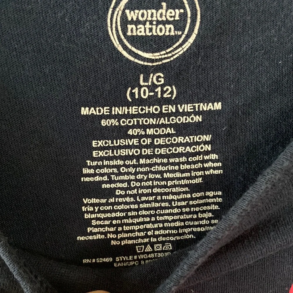 Wonder Nation | Girls Navy Blue Long Sleeve Shirt - Picture 3 of 3